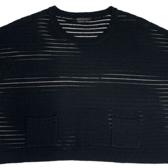 $5 ADD ON ITEM over sized see-through sweater with front pockets BCBGMAXAZRIA - Picture 6 of 14